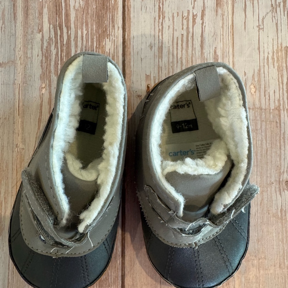 Carter's Gray Kids Boots with Plush Lining
